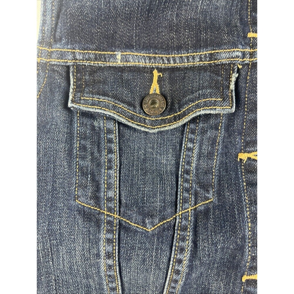 Levi’s Denim Vest Blue Sleeveless Classic Trucker Casual Womens Medium - Picture 7 of 11